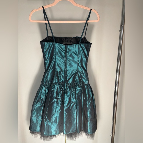 Vintage Jessica McClintock for Gunne Sax emerald green formal dressss - Picture 5 of 5